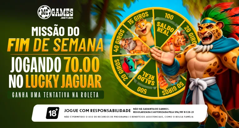 Missão do Fim de Semana: Descubra como conquistar uma tentativa na Roleta Lucky MC 