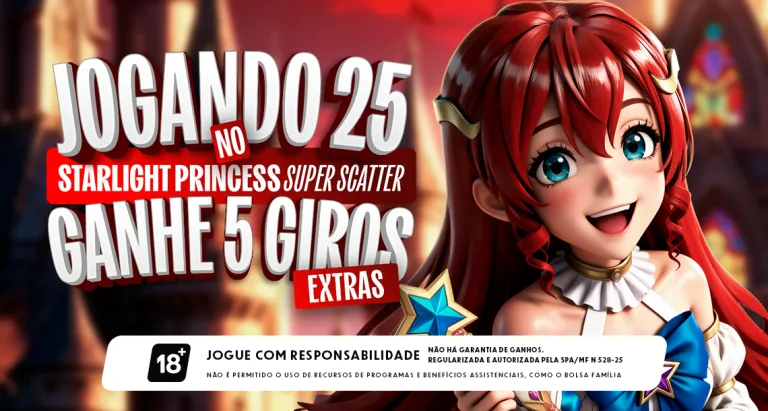 Imagem ilustrativa do jogo Starlight Princess Super Scatter, disponível na Missão do Dia da MC Games
