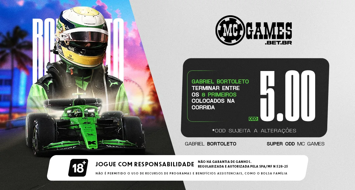 Imagem ilustrativa sobre a Super Odd de Gabriel Bortoleto na Fórmula 1