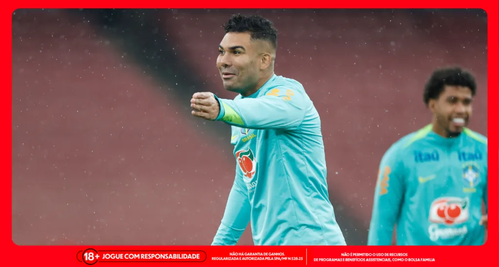 Imagem ilustrativa do volante Casemiro da Seleção Brasileira. Foto: Rafael Ribeiro/CBF