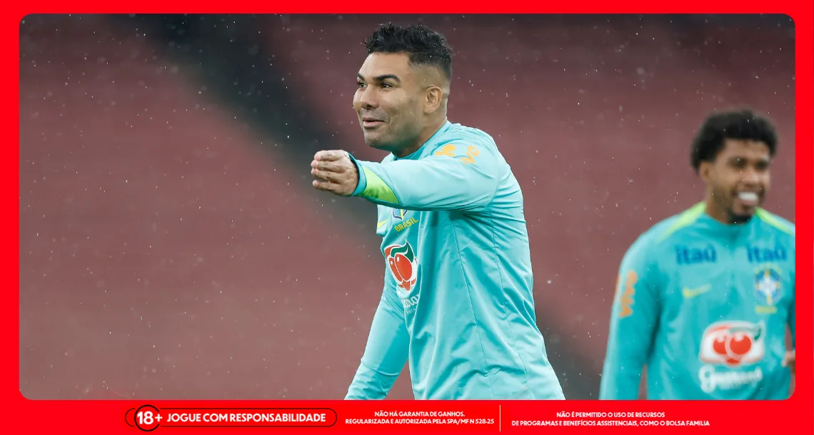 Imagem ilustrativa do volante Casemiro da Seleção Brasileira. Foto: Rafael Ribeiro/CBF