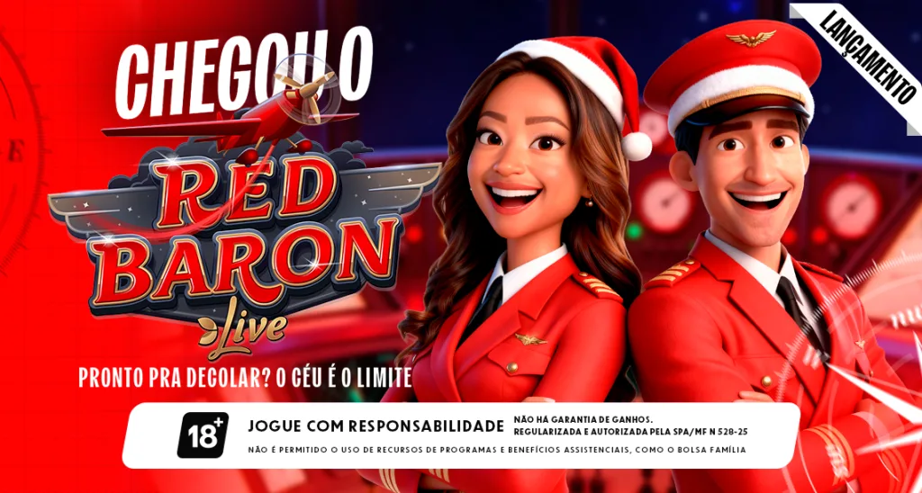 Imagem ilustrativa sobre o Red Baron, novo crash game disponível na MC Games