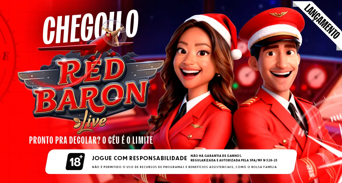 Imagem ilustrativa sobre o Red Baron, novo crash game disponível na MC Games