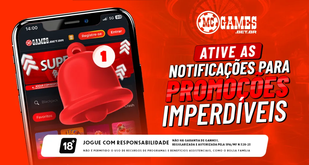 Imagem ilustrativa sobre as notificações por push da MC Games
