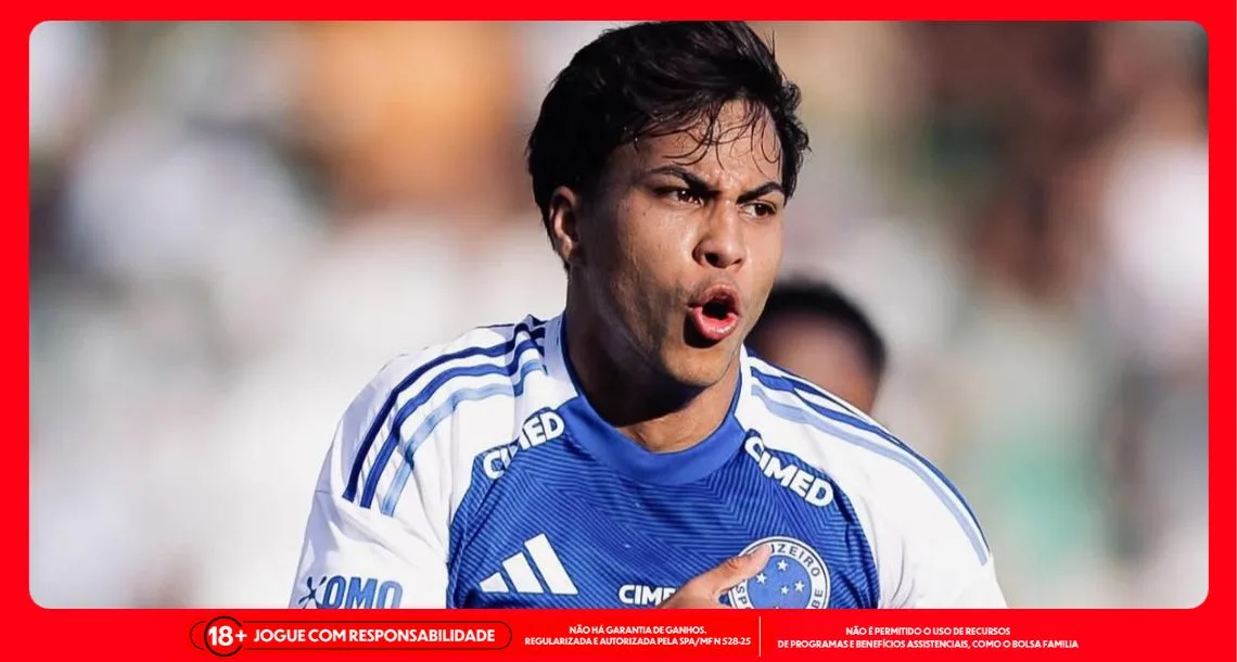 Imagem ilustrativa do atacante Kaio Jorge, do Cruzeiro. Foto: Instagram/Cruzeiro