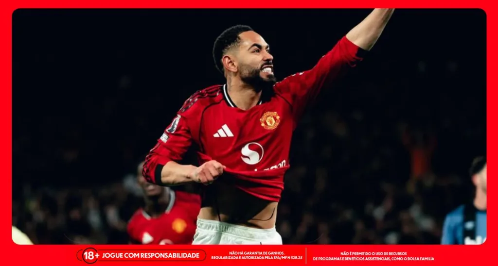 Imagem ilustrativa do atacante Matheus Cunha em ação pelo Manchester United. Foto: Instagram/United