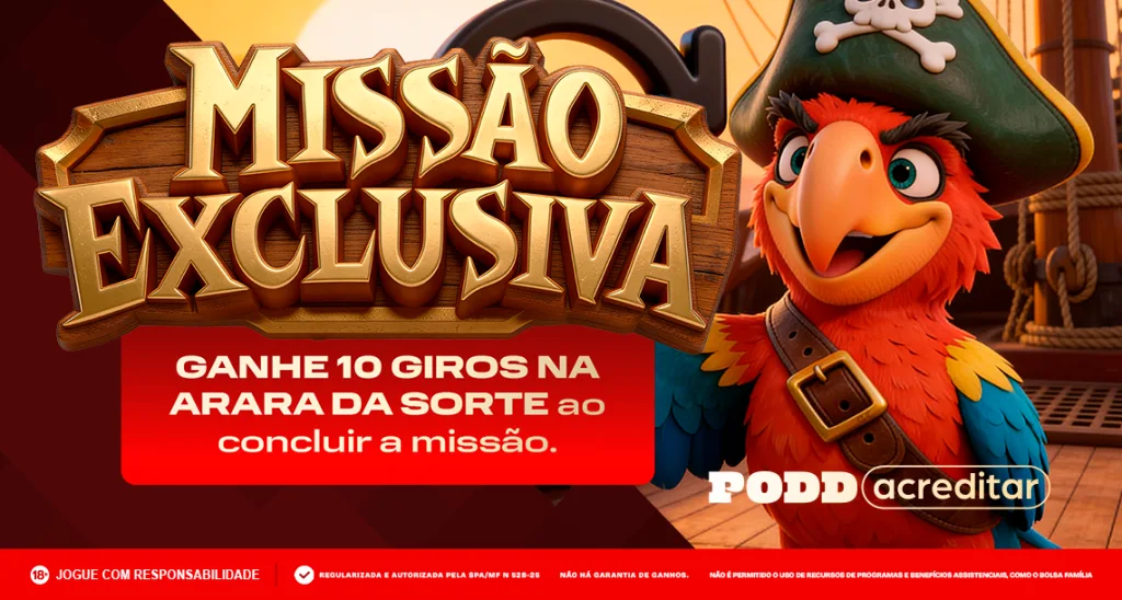 Imagem ilustrativa sobre a Missão Exclusiva do Torneio Semanal da Arara da Sorte