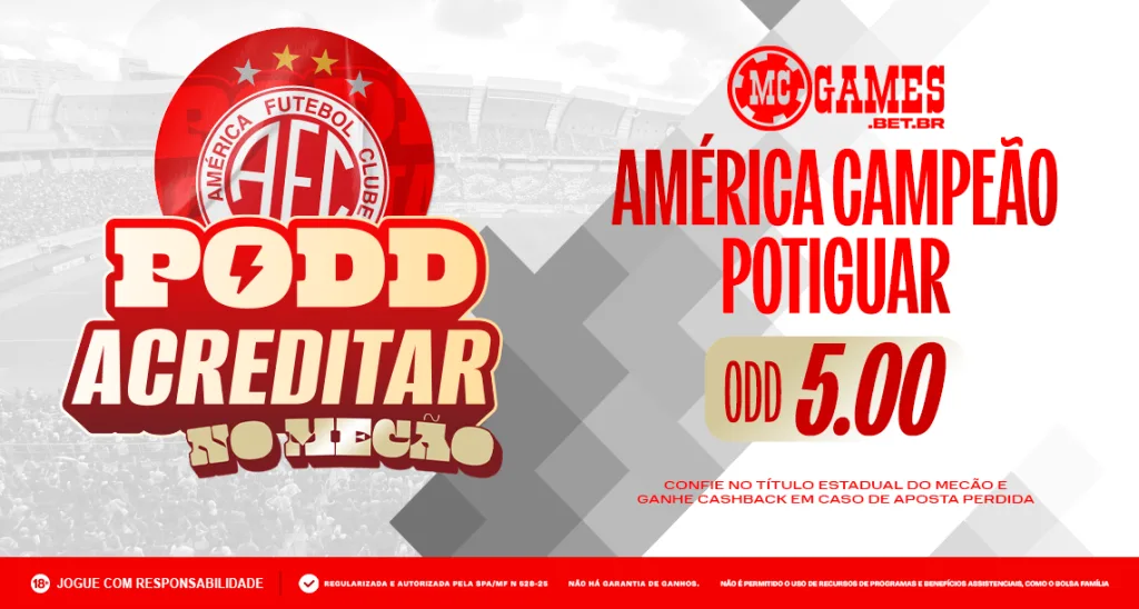 Imagem ilustrativa sobre a Super Odd da MC Games para o título estadual do América-RN em 2026