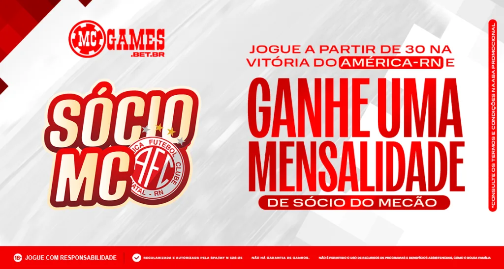 Imagem ilustrativa sobre a ação conjunta da MC Games e o América-RN