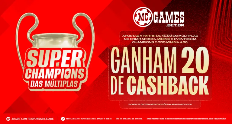 Imagem ilustrativa sobre a ação da MC Games para a rodada decisiva da Champios League