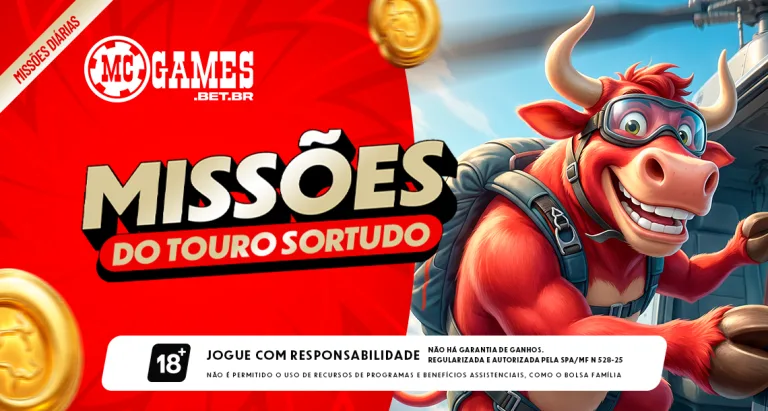Imagem ilustrativa sobre as "Missões Touro Sortudo" da MC Games