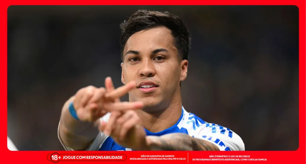 Kaio Jorge, jogador do Cruzeiro. Imagem: 2025 Getty Images