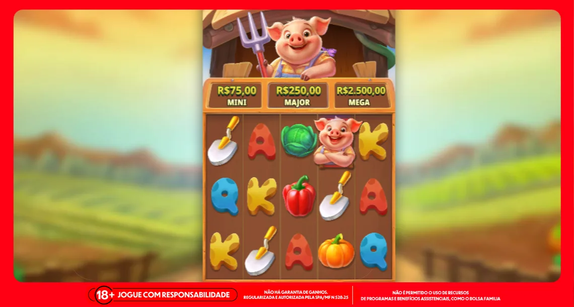 Imagem ilustrativa do jogo online do slot Pig Farm
