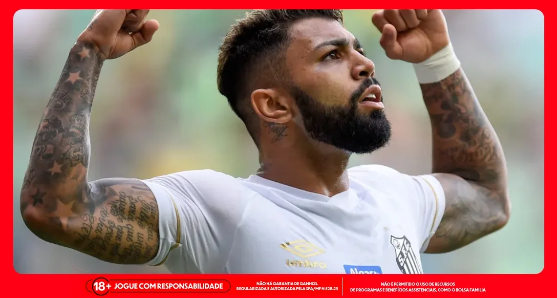 Imagem do jogador Gabigol, atacante do Peixe e titular contra o São Paulo. Foto: Instagram/Santos
