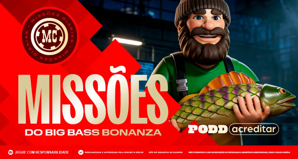 Imagem ilustrativa sobre as Missões do Big Bass Bonanza na MC Games