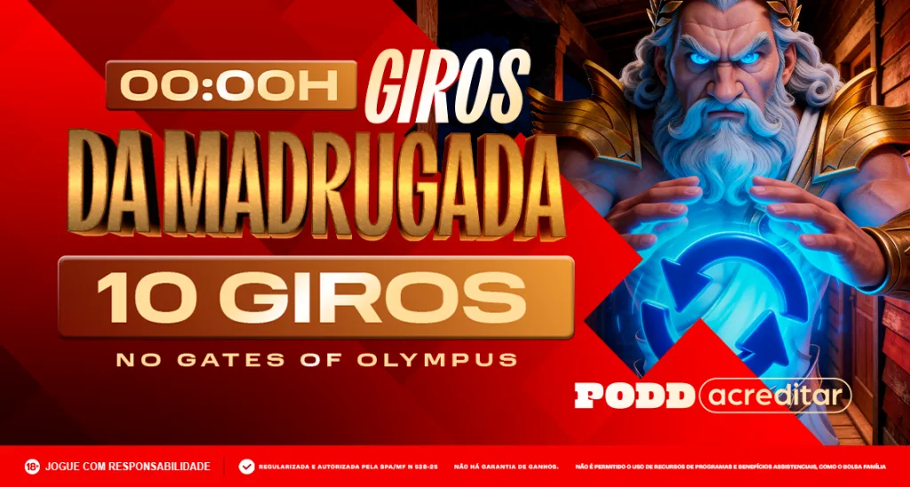 Imagem ilustrativa sobre a promoção Giros Grátis na Madrugada