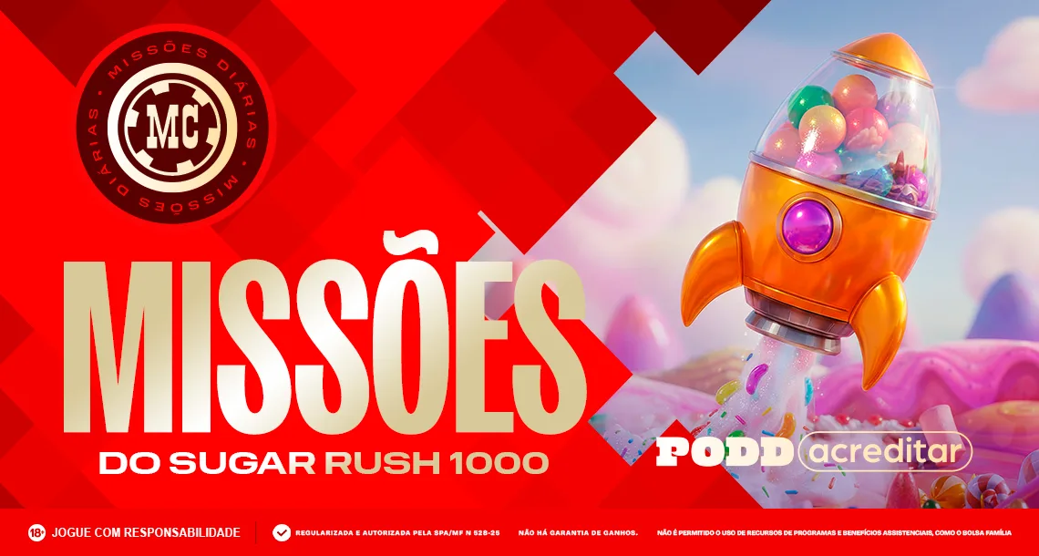 Imagem ilustrativa sobre as missões da MC Games para o Sugar Rush 1000