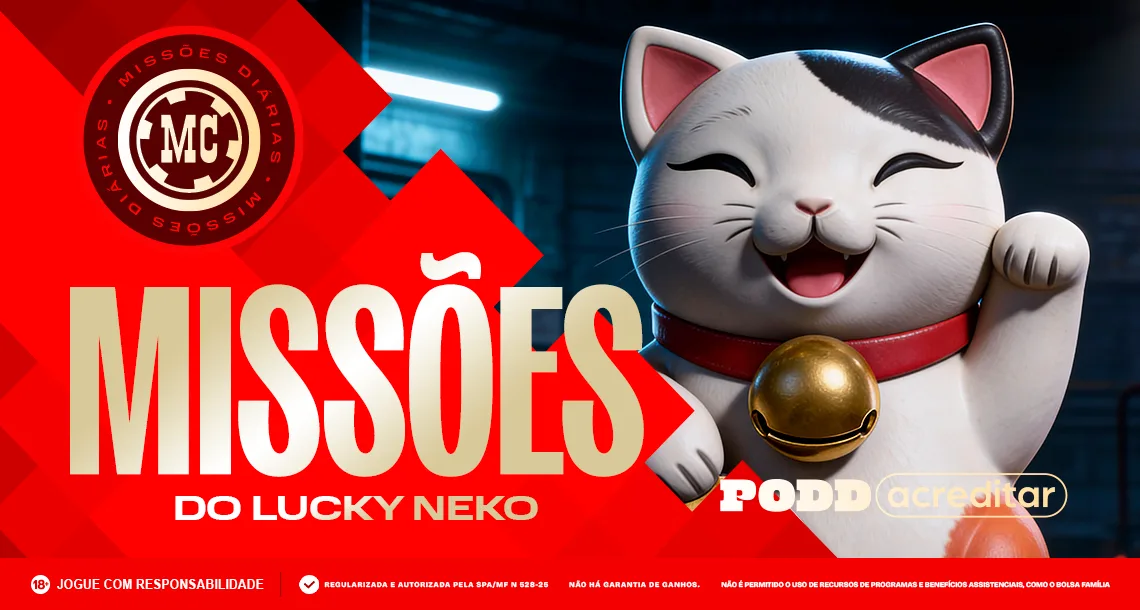 Imagem ilustrativa sobre as Missões do Lucky Neko na MC Games