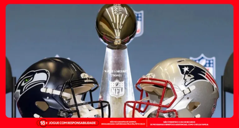Imagem ilustrativa para o Super Bowl com os capacetes dos times finalistas. Foto: Reprodução/Instagram