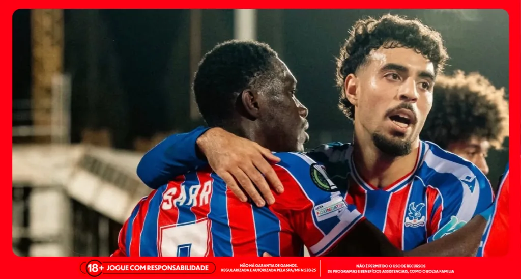 Imagem ilustrativa dos jogadores do Crystal Palace em comemoração de gol. Foto: Instagram/Crystal Palace