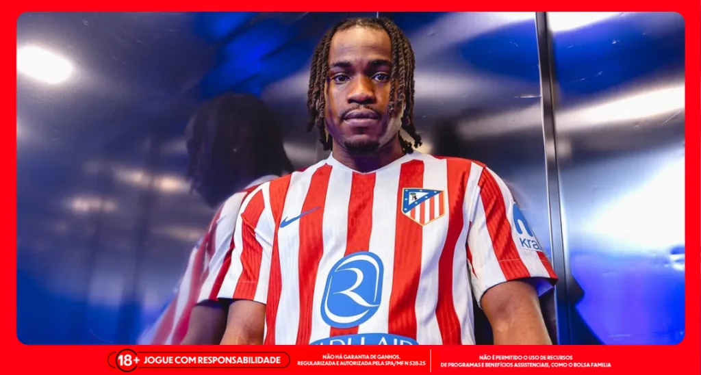 Imagem ilustrativa do jogador Ademola Lookman, novo reforço do Atlético de Madrid. Foto: Instagram/Atlético de Madrid