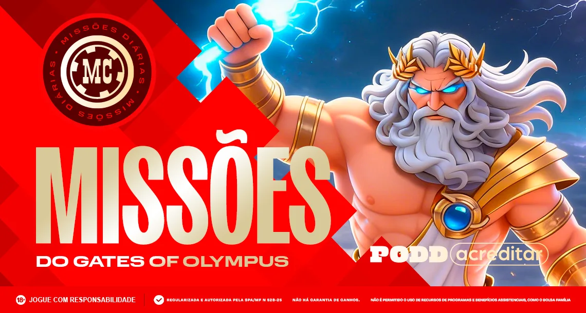 Imagem ilustrativa sobre as Missões da MC Games para o Gates Of Olympus