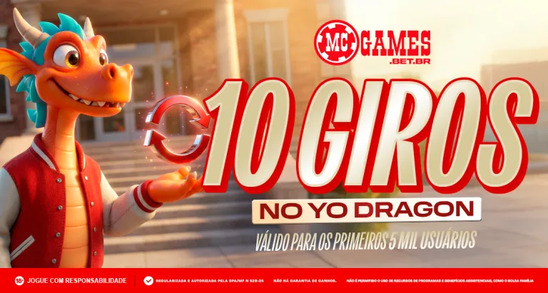 Imagem ilustrativa sobre os giros grátis da MC Games no Yo Dragon