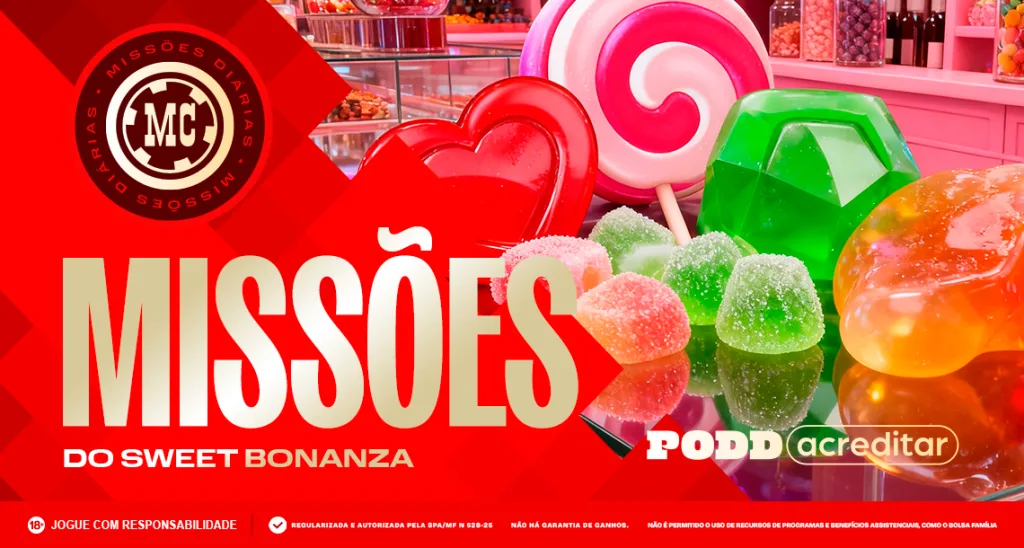 Imagem ilustrativa das Missões da MC Games envolvendo o jogo Sweet Bonanza