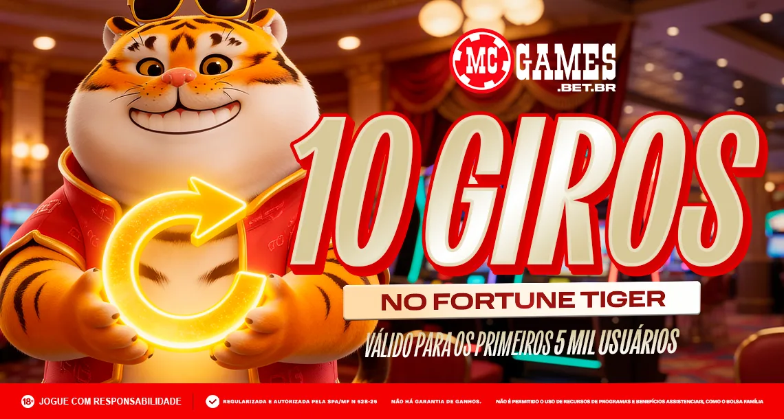 Imagem ilustrativa sobre os giros grátis do Fortune Tiger na MC Games