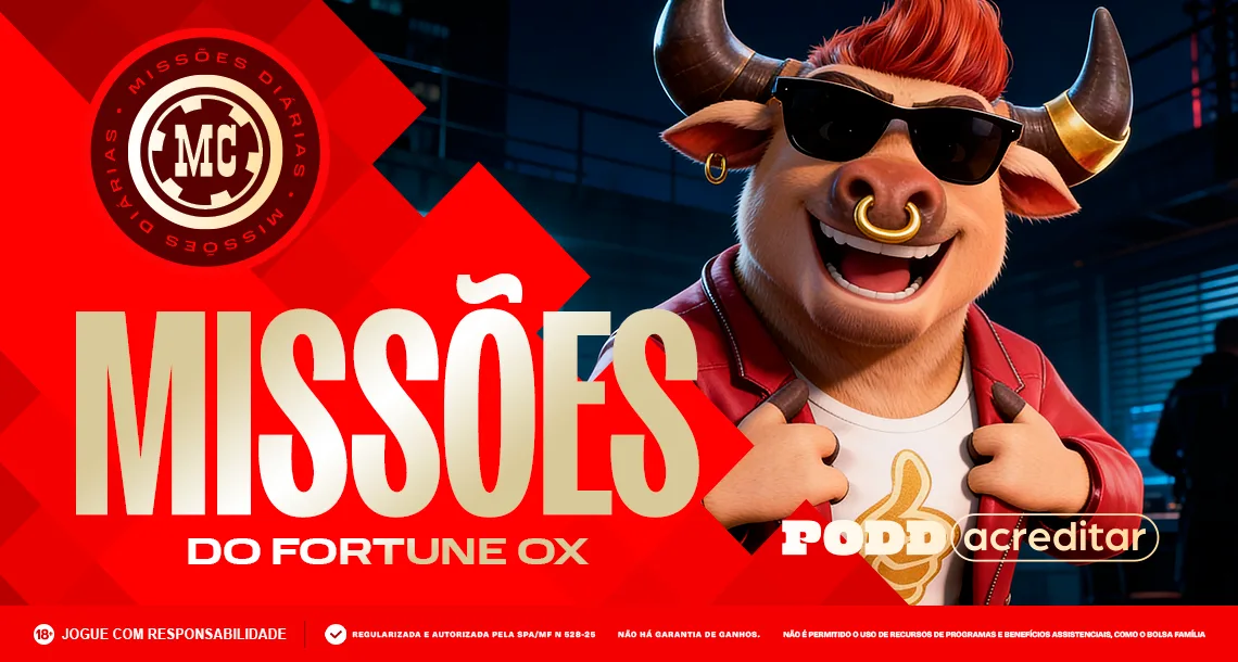 Imagem ilustrativa das missões do Fortune Ox na MC Games