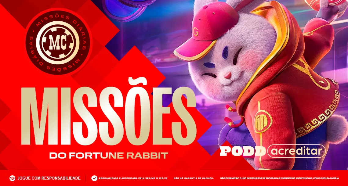 Imagem ilustrativa sobre as missões do Fortune Rabbit na MC Games