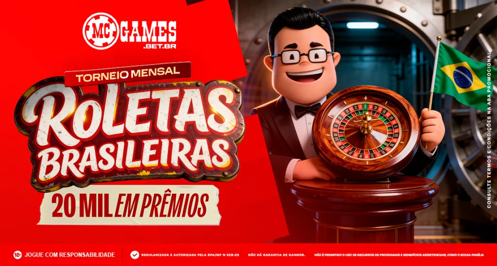 Imagem ilustrativa sobre o Torneio Mensal das Roletas na MC Games