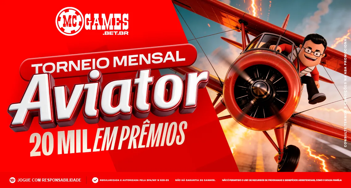 Imagem ilustrativa sobre o torneio mensal no Aviator na MC Games