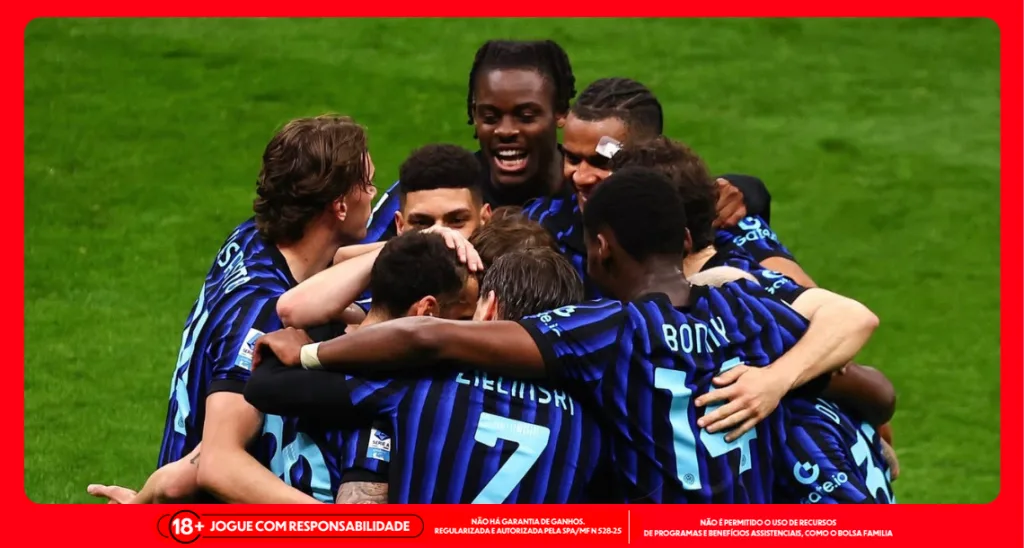 Jogadores da Inter de Milão em comemoração de gol na temporada. Foto: Instagram/Inter
