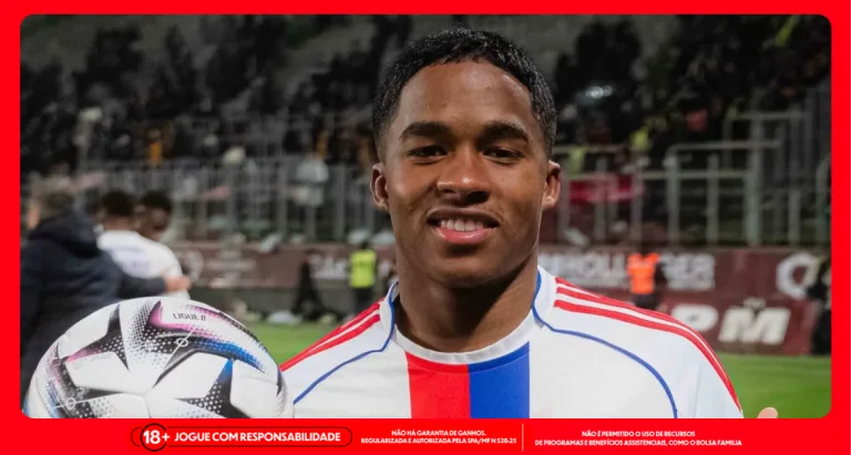 Imagem ilustrativa do atacante Endrick, do Lyon, um dos times vivos na Liga Europa. Foto: Instagram/Endrick