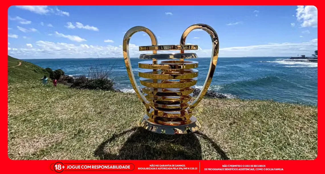 Imagem ilustrativa da taça da Copa do Nordeste. Foto: Maurícia da Matta/CBF