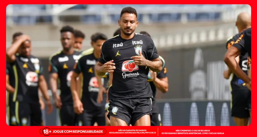 Imagem ilustrativa de Danilo em treino do Brasil. Foto: Rafael Ribeiro/CBF