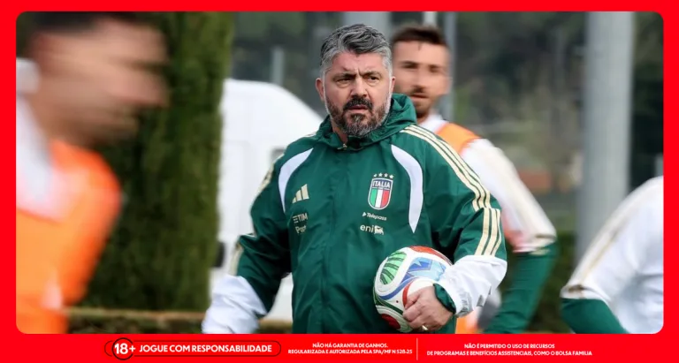 Imagem ilustrativa do técnico Genaro Gattuso em treino da Itália. Foto: Instagram/Itália