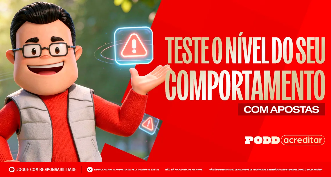 Imagem ilustrativa sobre como testar o nível do próprio comportamento com apostas