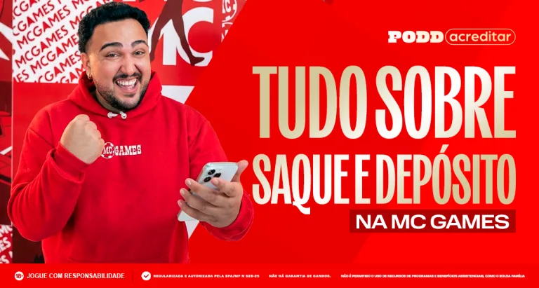 Imagem ilustrativa sobre o saque e depósito na MC Games