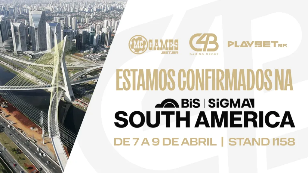 Imagem ilustrativa sobre a participação do C4B Gaming Group na BiS SiGMA South America 2026