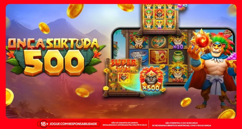 Imagem ilustrativa do slot Onça Sortuda 500
