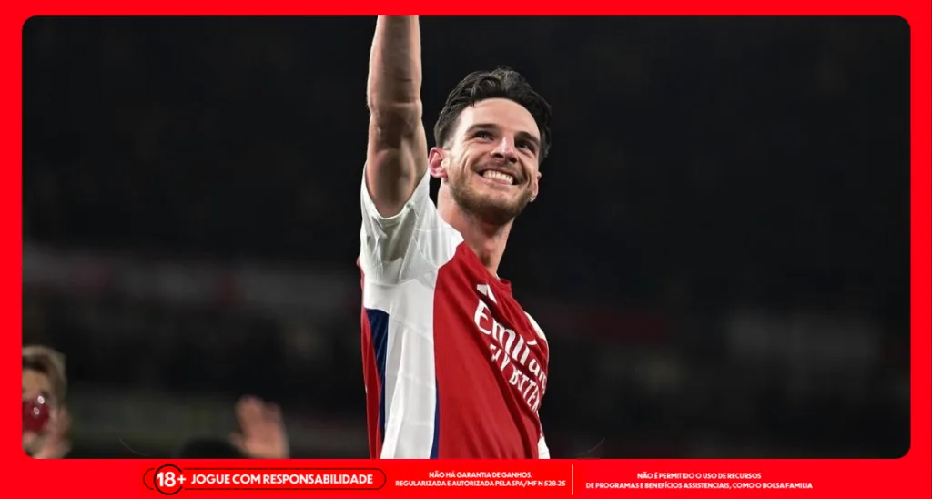 Imagem ilustrativa do meia Rice, do Arsenal. Foto: Instagram/Arsenal