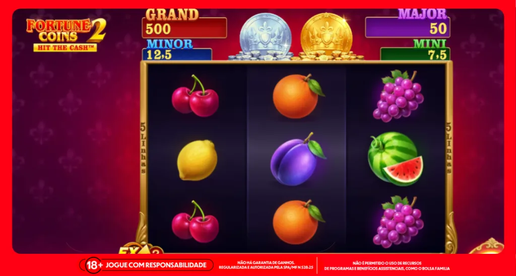 Imagem ilustrativa do slot Fortune Coins 2