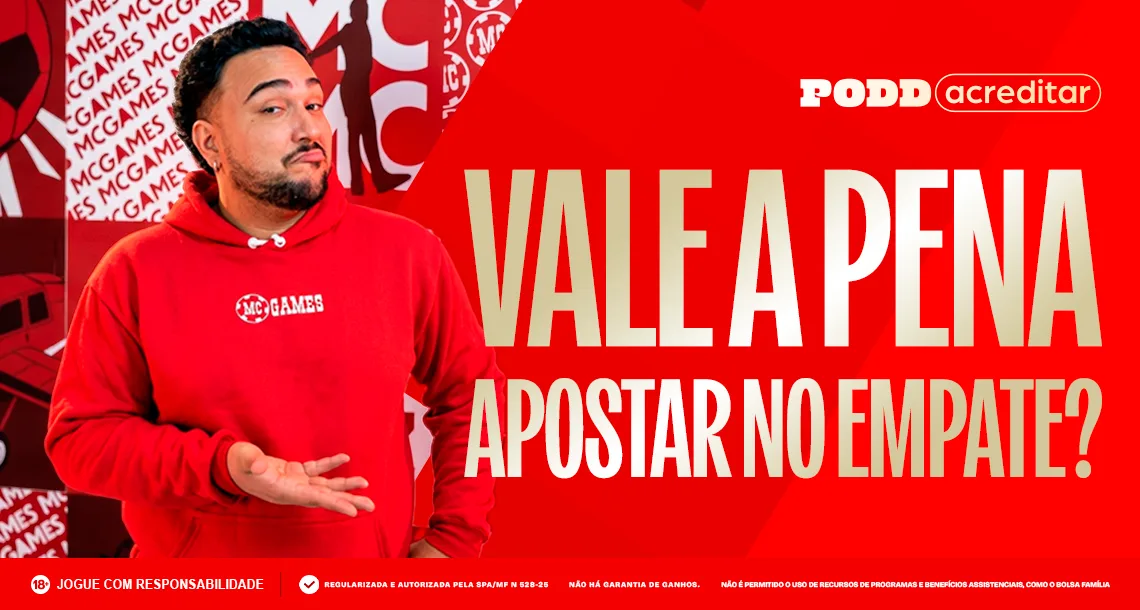 Imagem ilustrativa sobre se vale a pena ou não apostar no empate