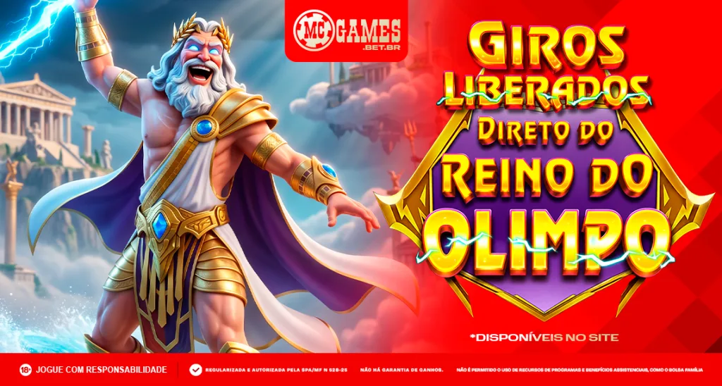 Imagem ilustrativa das Missões do Dia da MC Games com o slot Gates of Olympus 1000