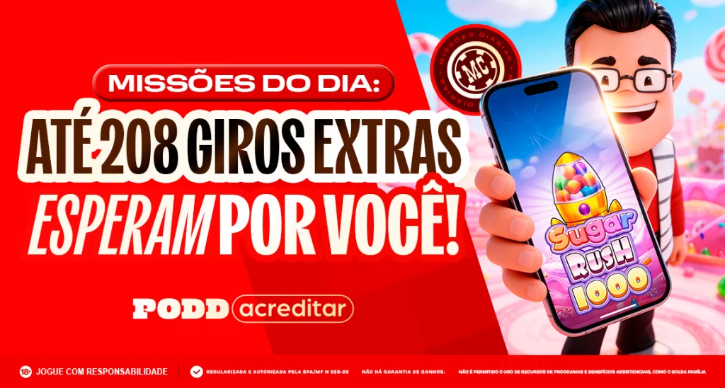 Imagem ilustrativa sobre as missões do Sugar Rush 1000 na MC Games