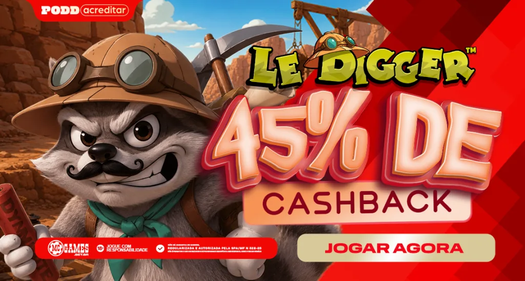 Imagem ilustrativa da promoção envolvendo o lançamento do slot Le Digger