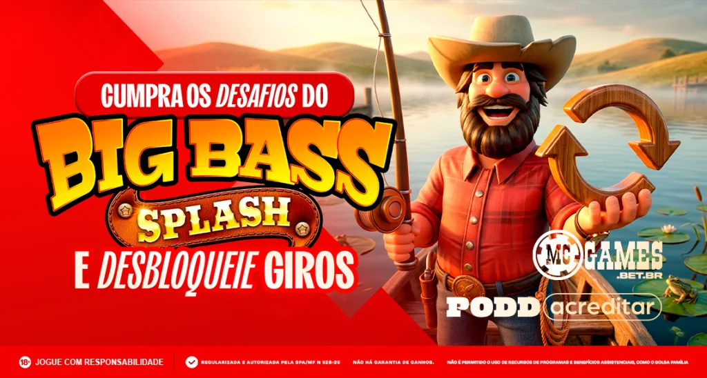 Imagem ilustrativa sobre as missões da MC Games no Big Bass Splash