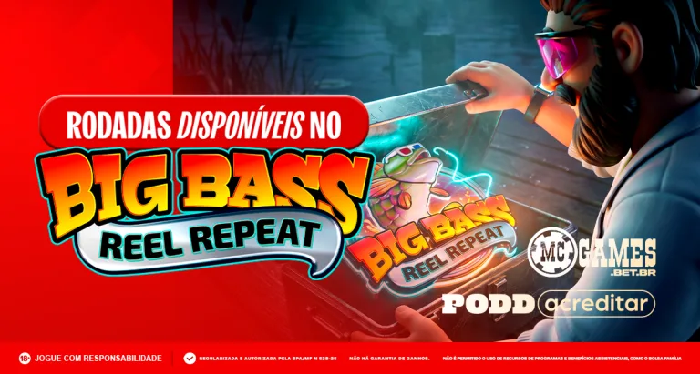 Imagem ilustrativa das Missões da MC Games envolvendo o slot Big Bass Reel Repeat
